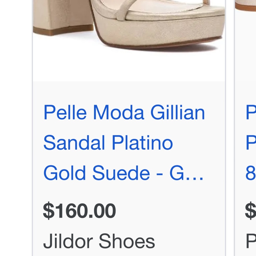 Champagne gold Pelle Moda Heels - Picture 3 of 4